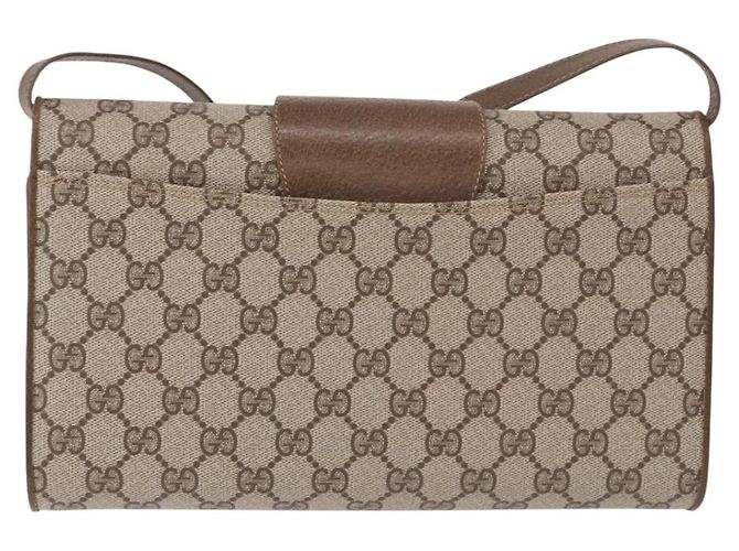 Borsa a tracolla GUCCI GG Supreme PVC Beige Oro 904 02 050 Auth ep15108 D'oro - vista 2
