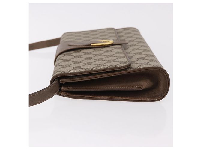 Borsa a tracolla GUCCI GG Supreme PVC Beige Oro 904 02 050 Auth ep15108 D'oro - vista 4