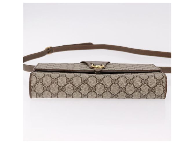 Borsa a tracolla GUCCI GG Supreme PVC Beige Oro 904 02 050 Auth ep15108 D'oro - vista 5