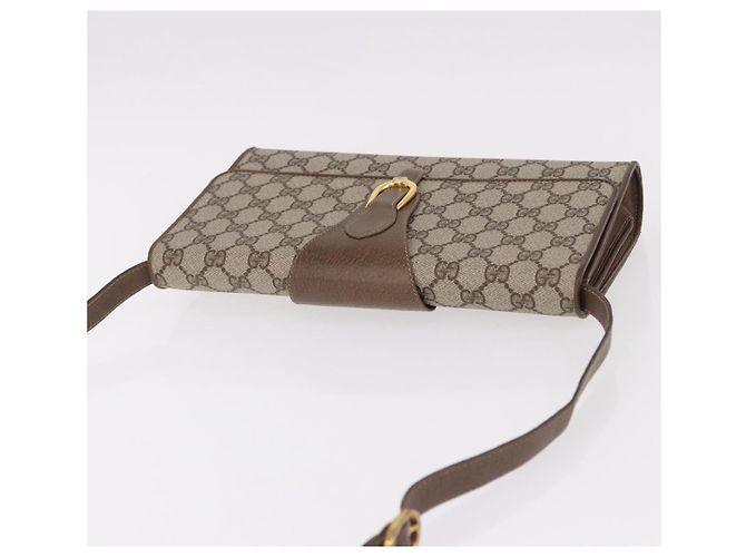 Borsa a tracolla GUCCI GG Supreme PVC Beige Oro 904 02 050 Auth ep15108 D'oro - vista 6