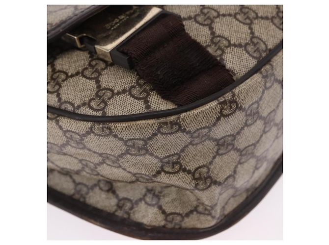 Borsa a tracolla GUCCI GG Supreme PVC Beige Oro 201732 Auth ka5309 D'oro - vista 16