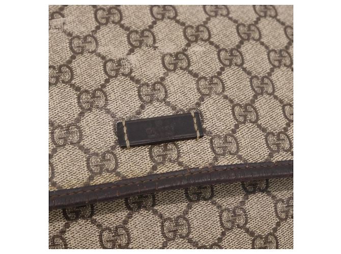 Borsa a tracolla GUCCI GG Supreme PVC Beige Oro 201732 Auth ka5309 D'oro - vista 20