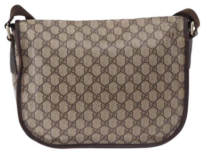 Borsa a tracolla GUCCI GG Supreme PVC Beige Oro 201732 Auth ka5309 D'oro - vista 3