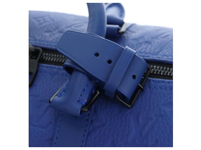 LOUIS VUITTON Monogram Taurillon Keepall Bandouliere 50 Blue Auth 191461SM Monogramma - vista 20