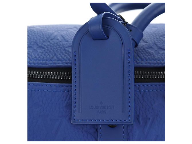 LOUIS VUITTON Monogram Taurillon Keepall Bandouliere 50 Blue Auth 191461SM Monogramma - vista 21