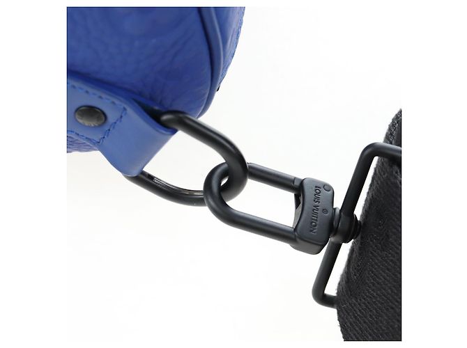 LOUIS VUITTON Monogram Taurillon Keepall Bandouliere 50 Blue Auth 191461SM Monogramma - vista 9