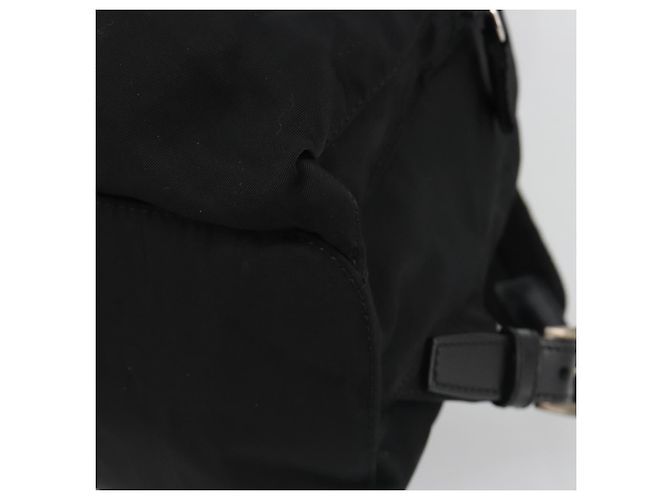 Zaino PRADA Nylon Nero Argento Auth mr2651 - vista 15