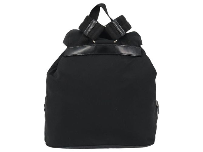 Zaino PRADA Nylon Nero Argento Auth mr2651 - vista 2