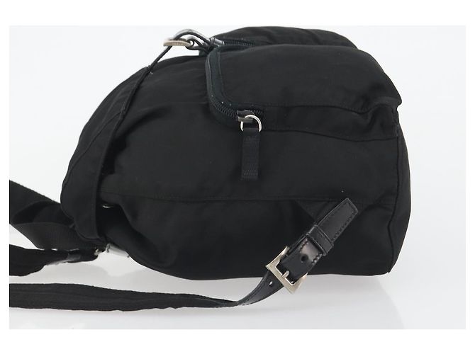Zaino PRADA Nylon Nero Argento Auth mr2651 - vista 4
