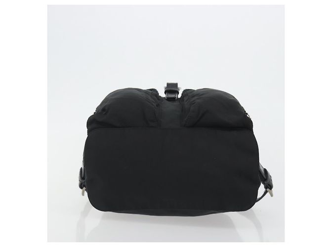 Zaino PRADA Nylon Nero Argento Auth mr2651 - vista 5