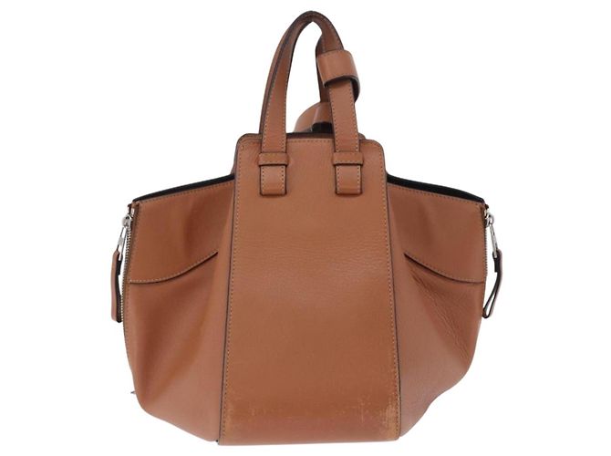 Borsa a mano LOEWE Hammock Small in pelle 2way Marrone Argento Auth 192988A - vista 2