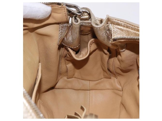 Borsa PRADA in pelle 2way Argento Oro Auth 192120A D'oro - vista 25