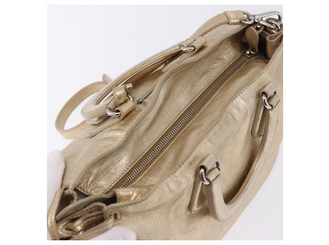Borsa PRADA in pelle 2way Argento Oro Auth 192120A D'oro - vista 7