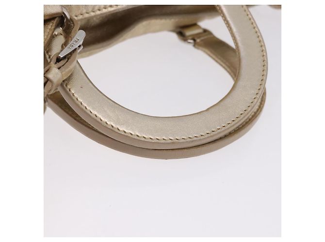 Borsa PRADA in pelle 2way Argento Oro Auth 192120A D'oro - vista 8