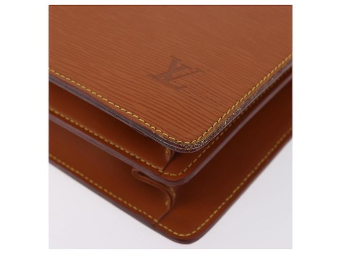 LOUIS VUITTON Epi Serviette Fermoir Bag Zipangu Gold M54358 Auth BA14383 - vista 16