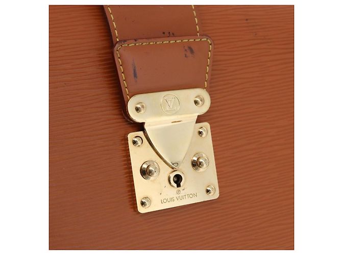 LOUIS VUITTON Epi Serviette Fermoir Bag Zipangu Gold M54358 Auth BA14383 - vista 19