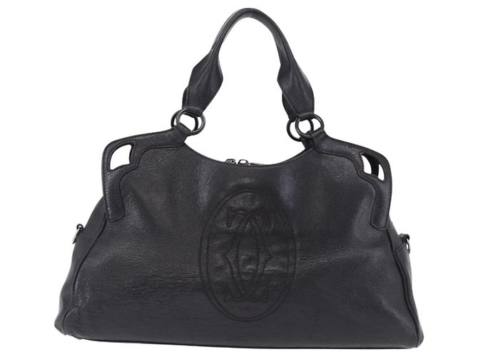 Borsa CARTIER in pelle nera argento Auth BA14473 Nero - vista 2