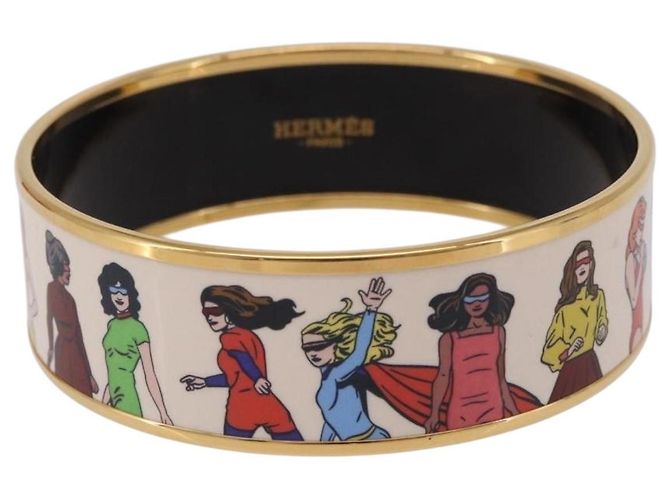 Hermès HERMES Emaille GM Beach Armband Metall Gold Tone Auth 190673M - Ansicht 2