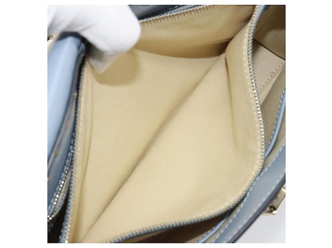 Borsa VALENTINO Rock Studs in pelle 2way Azzurro chiaro Oro Auth BA14388 D'oro Blu chiaro - vista 28