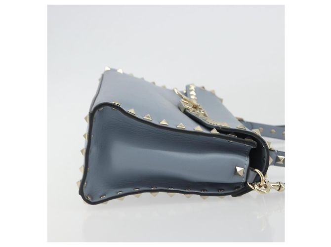 Borsa VALENTINO Rock Studs in pelle 2way Azzurro chiaro Oro Auth BA14388 D'oro Blu chiaro - vista 3