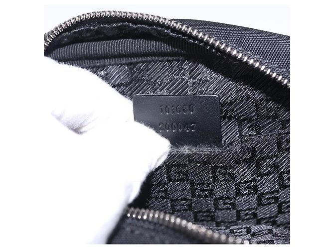 Borsa a tracolla GUCCI Tela Nero Argento 101680 Auth bs36230 - vista 12