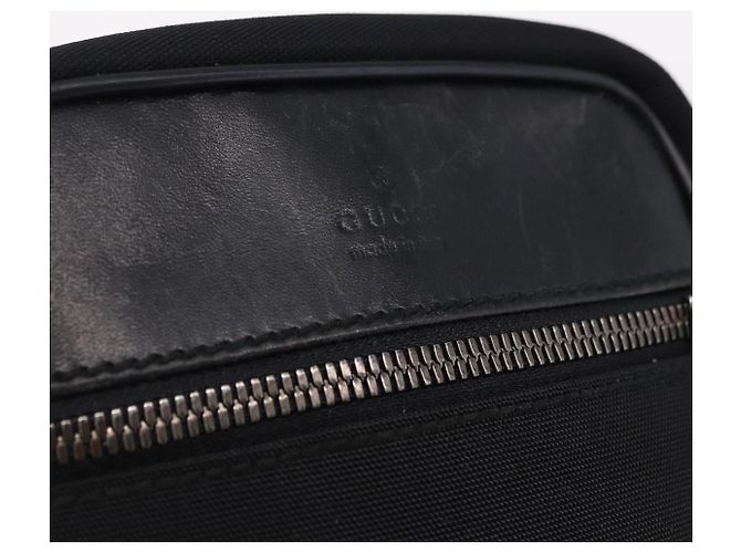 Borsa a tracolla GUCCI Tela Nero Argento 101680 Auth bs36230 - vista 17