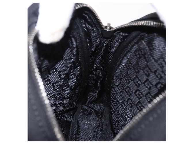 Borsa a tracolla GUCCI Tela Nero Argento 101680 Auth bs36230 - vista 20