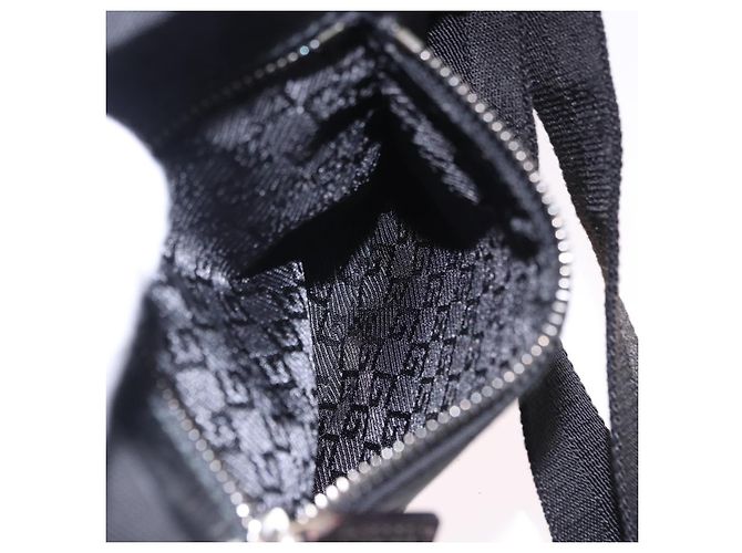 Borsa a tracolla GUCCI Tela Nero Argento 101680 Auth bs36230 - vista 22