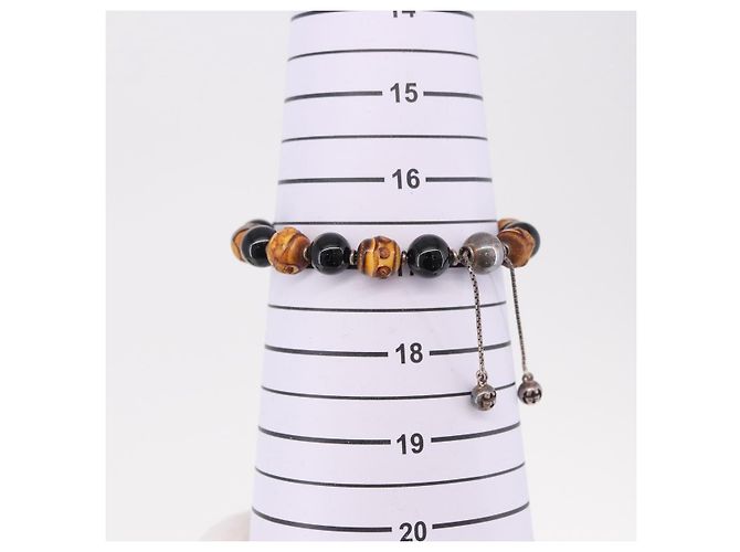 Bracciale con perline GUCCI in metallo multicolore argento Auth SW2659M - vista 17
