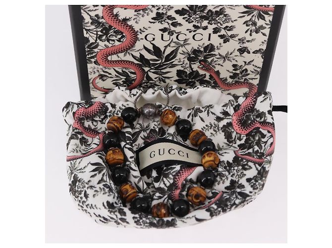 Bracciale con perline GUCCI in metallo multicolore argento Auth SW2659M - vista 18