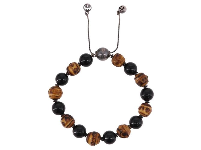 Bracciale con perline GUCCI in metallo multicolore argento Auth SW2659M - vista 2
