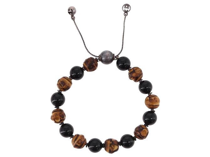 Bracciale con perline GUCCI in metallo multicolore argento Auth SW2659M - vista 9