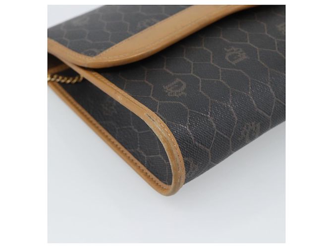 Borsa a tracolla con catena Christian Dior Honeycomb Canvas PVC Nero Oro Auth ep15113 D'oro - vista 14