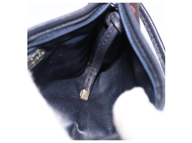 Borsa a tracolla FENDI in PVC e tela nera Auth bs36074 Nero - vista 18