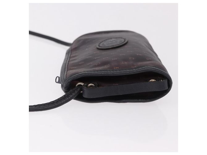 Borsa a tracolla FENDI in PVC e tela nera Auth bs36074 Nero - vista 4
