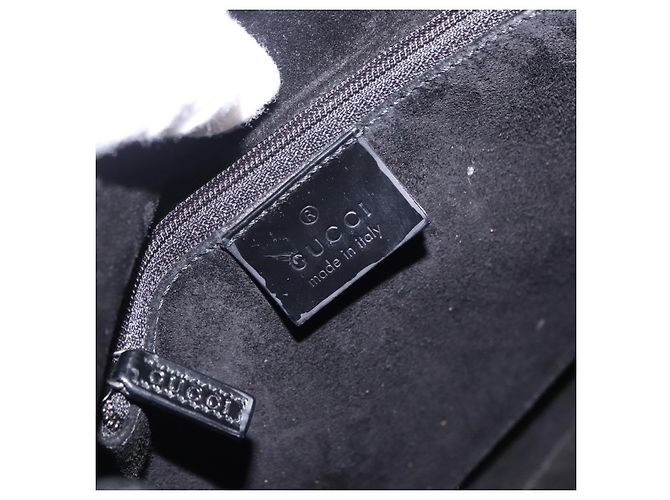 Borsa a tracolla GUCCI GG Canvas Nera Argento 001 3750 Auth ka5315A Nero - vista 17