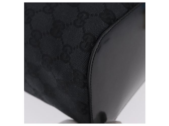 Borsa a tracolla GUCCI GG Canvas Nera Argento 001 3750 Auth ka5315A Nero - vista 9