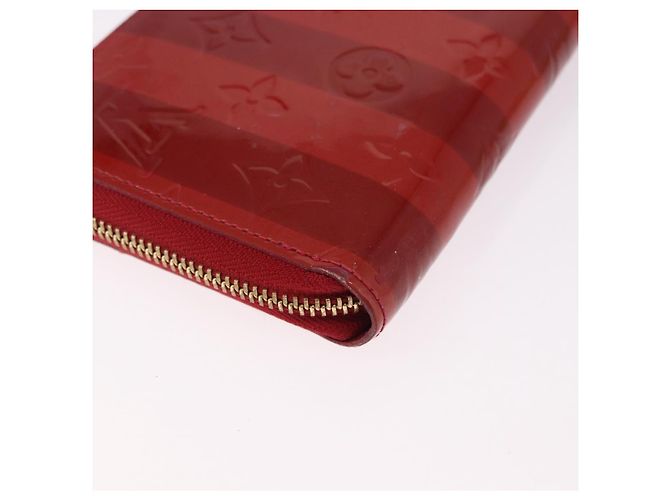 LOUIS VUITTON Vernis Rayure Zippy Long Wallet Pomme D'amour M91718 Auth 192031 Rosso - vista 15