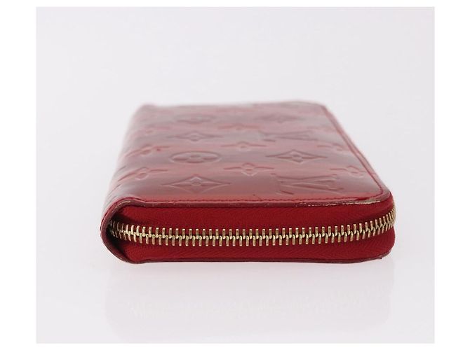 LOUIS VUITTON Vernis Rayure Zippy Long Wallet Pomme D'amour M91718 Auth 192031 Rosso - vista 3