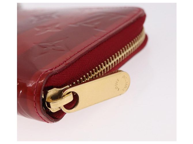 LOUIS VUITTON Vernis Rayure Zippy Long Wallet Pomme D'amour M91718 Auth 192031 Rosso - vista 8