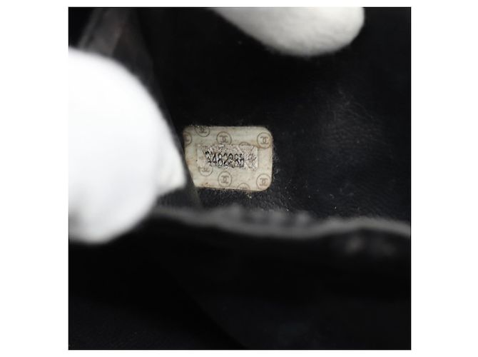 CHANEL COCO Mark Vanity Neceser de Piel de Caviar Negro Oro CC Auténtico ar14059 Dorado - vista 12