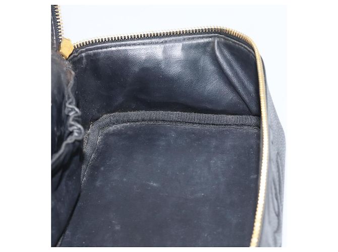 CHANEL COCO Mark Vanity Neceser de Piel de Caviar Negro Oro CC Auténtico ar14059 Dorado - vista 20