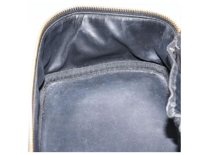 CHANEL COCO Mark Vanity Neceser de Piel de Caviar Negro Oro CC Auténtico ar14059 Dorado - vista 21