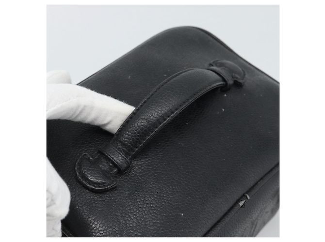 CHANEL COCO Mark Vanity Neceser de Piel de Caviar Negro Oro CC Auténtico ar14059 Dorado - vista 7