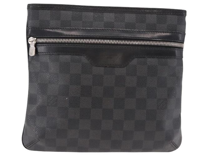 LOUIS VUITTON Borsa a tracolla Damier Graphite Tomas N58028 LV Auth 190807 Damier ebene - vista 13