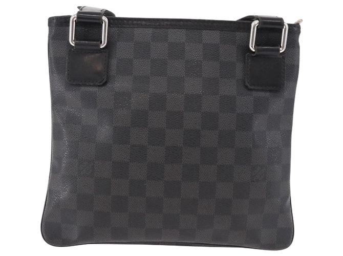 LOUIS VUITTON Borsa a tracolla Damier Graphite Tomas N58028 LV Auth 190807 Damier ebene - vista 2