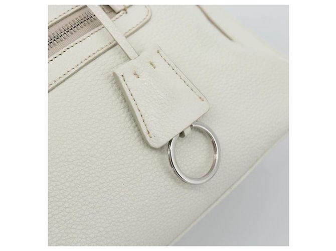 Borsa PRADA Vittero Dino Leather 2way White Silver Auth 192296V Argento Bianco - vista 9
