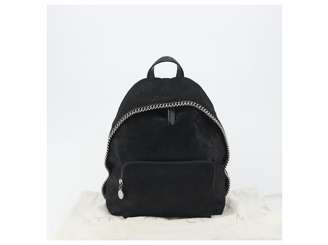 Autre Marque Stella MacCartney Falabella Chain Rucksack Polyester Black 410905 Auth BA14378A Schwarz Silber - Ansicht 12