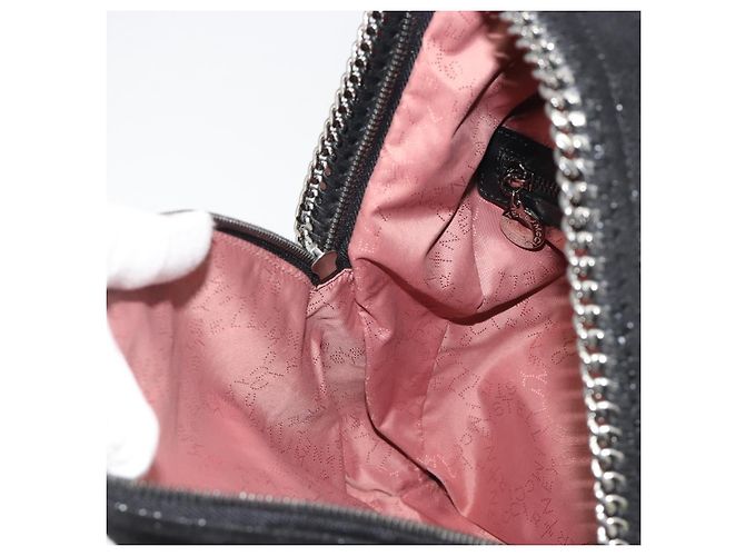 Autre Marque Stella MacCartney Falabella Chain Rucksack Polyester Black 410905 Auth BA14378A Schwarz Silber - Ansicht 24