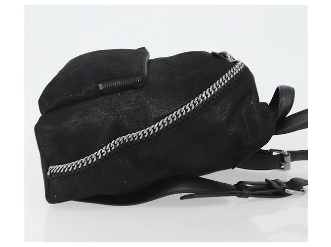 Autre Marque Stella MacCartney Falabella Chain Rucksack Polyester Black 410905 Auth BA14378A Schwarz Silber - Ansicht 3